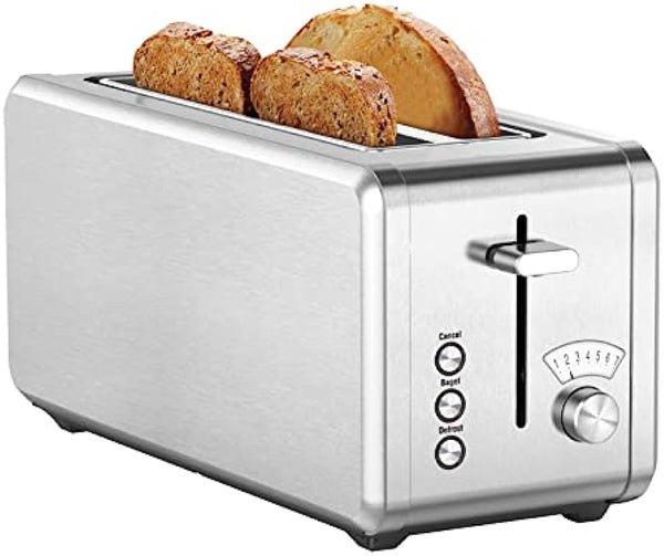WHALL 2 Slice Toaster - Stainless Steel Toaster with Wide Slot, 6 Shad –  Whall
