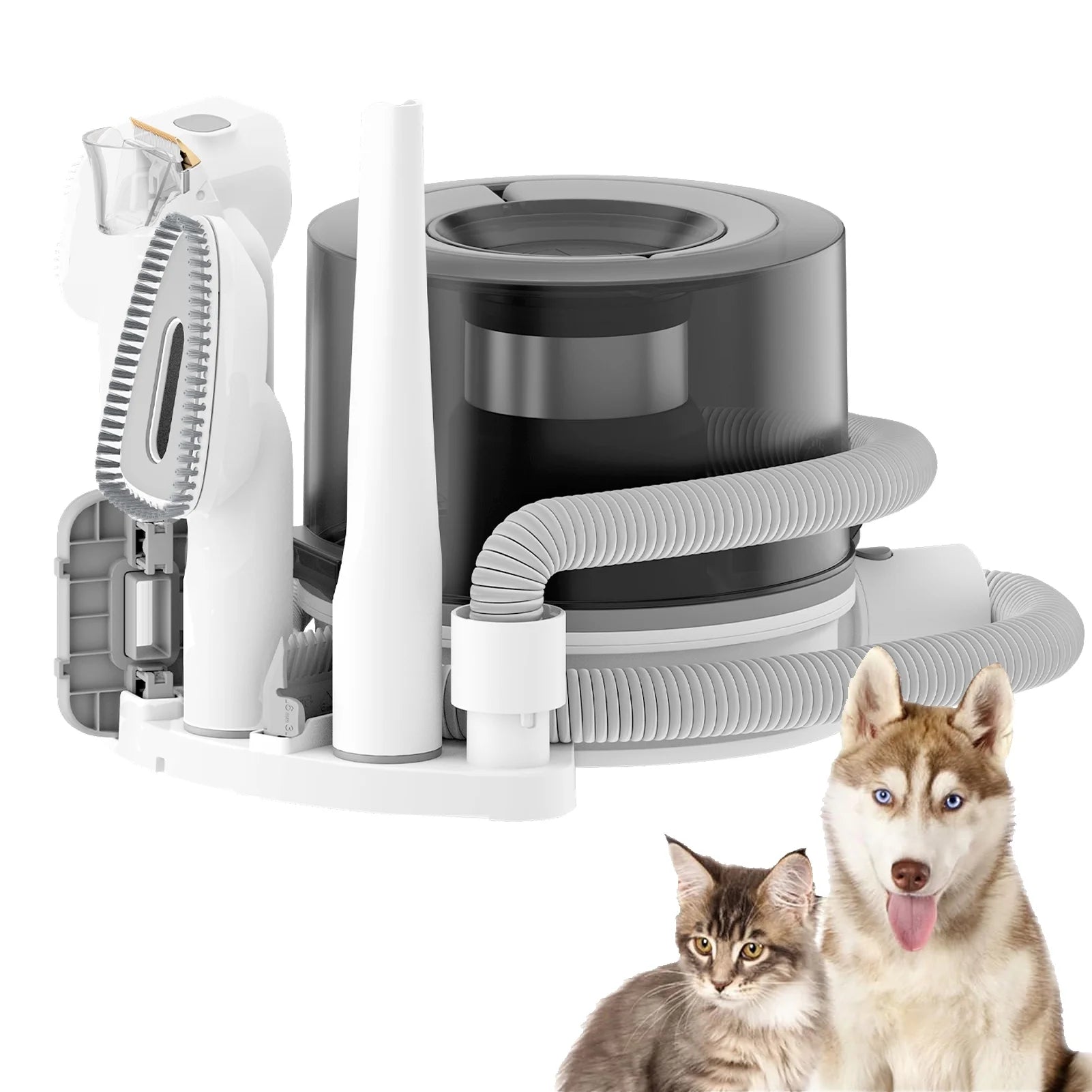 WHALL® Pet Grooming Vacuum, Dog Hair Vacuum with 3 Modes, 5 In 1 Kit, 3L Large Dustbin, Low Noise