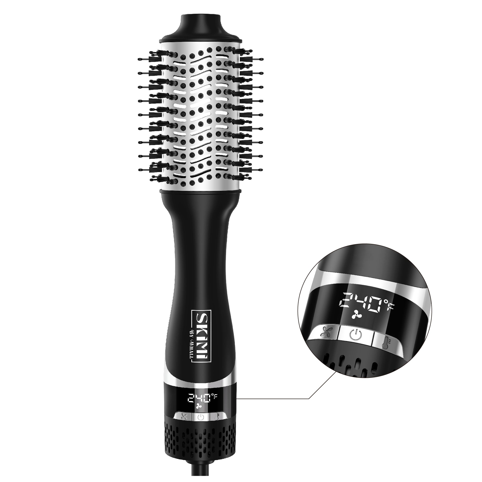 SKIMI by Whall Hair Dryer Brush, Blow Dryer Brush with LED Display Screen, Temp Seperate Control