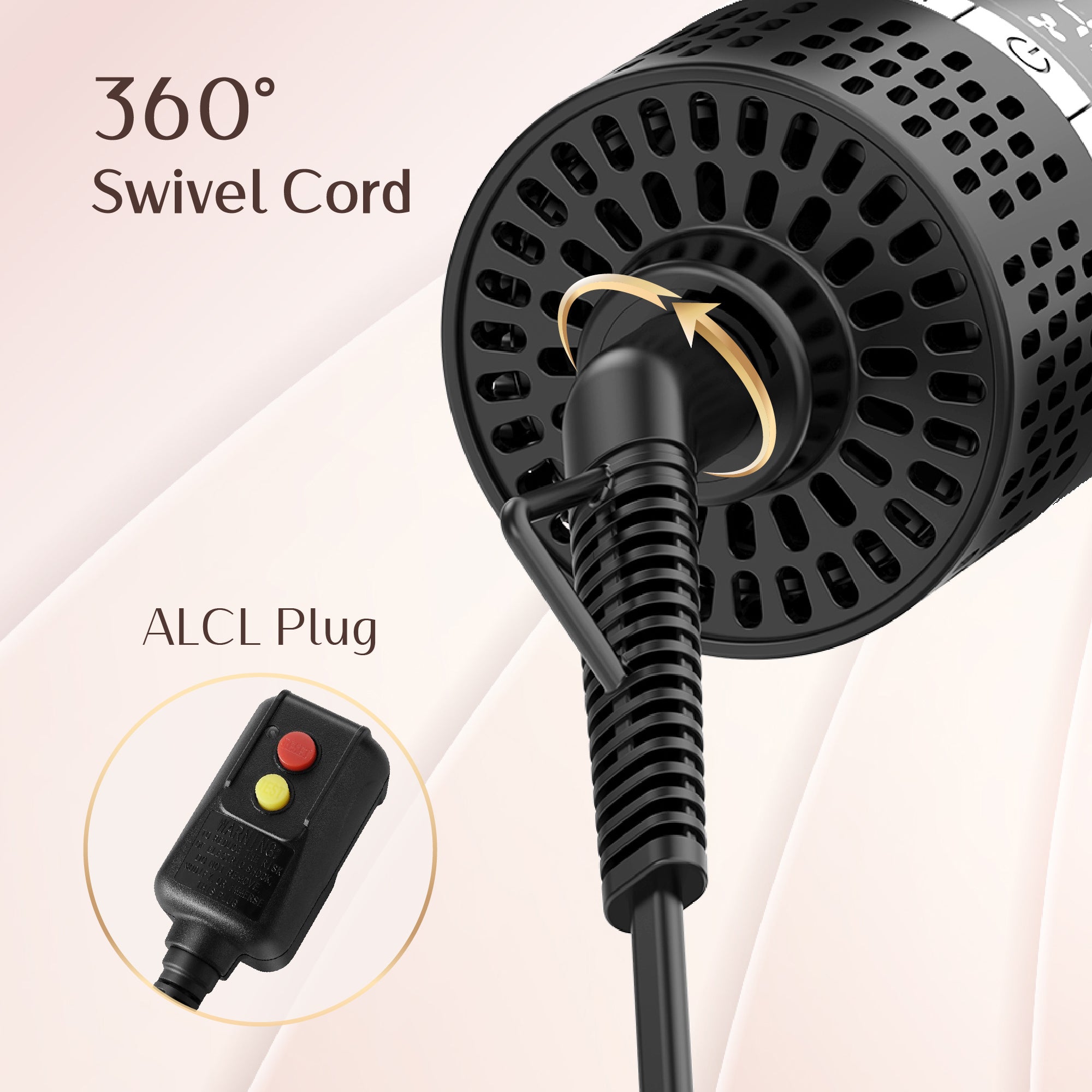 SKIMI by Whall Hair Dryer Brush, Blow Dryer Brush with LED Display Screen, Temp Seperate Control