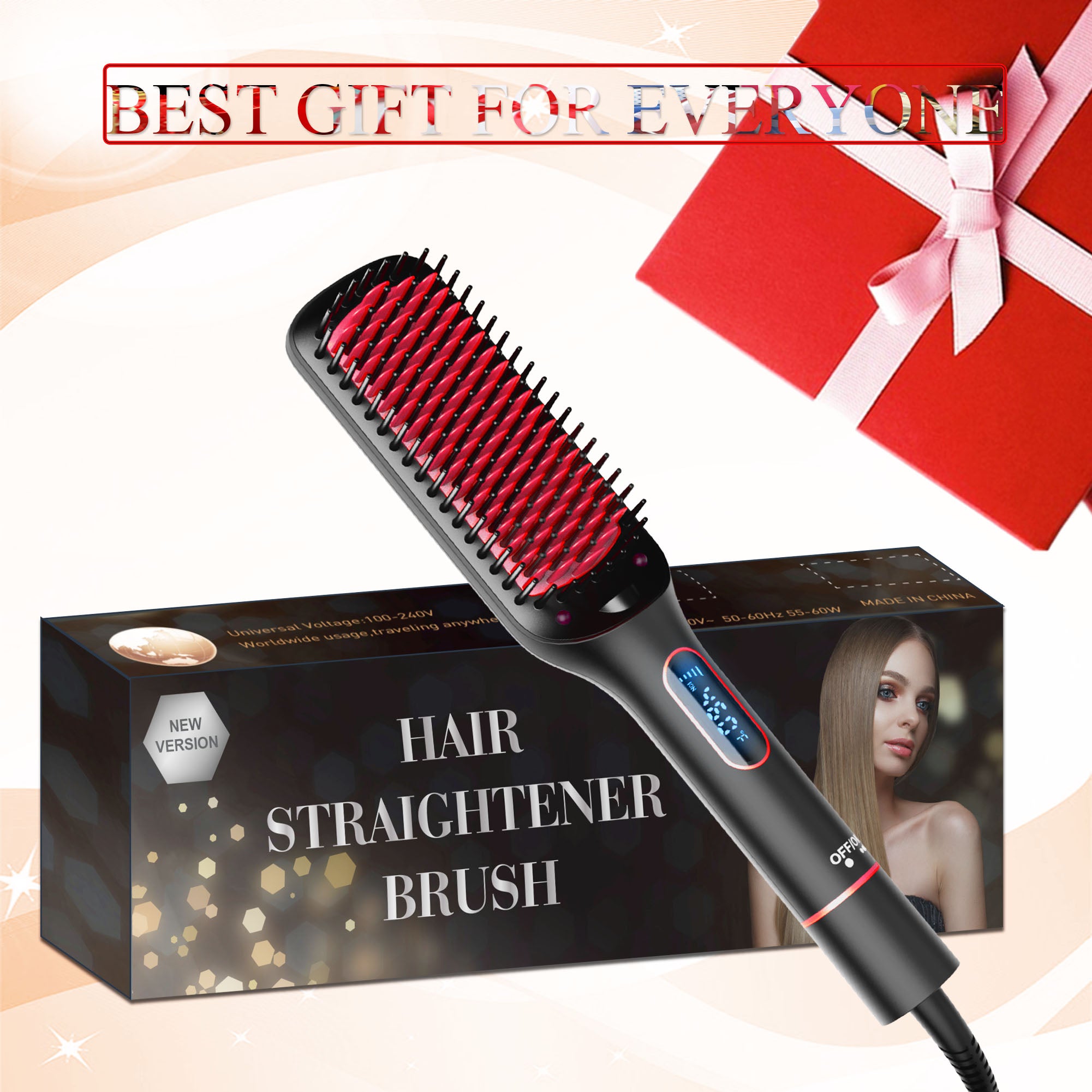 Heated straightener brush best sale